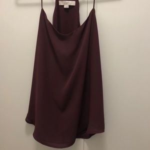 Burgundy Silk Tank Top